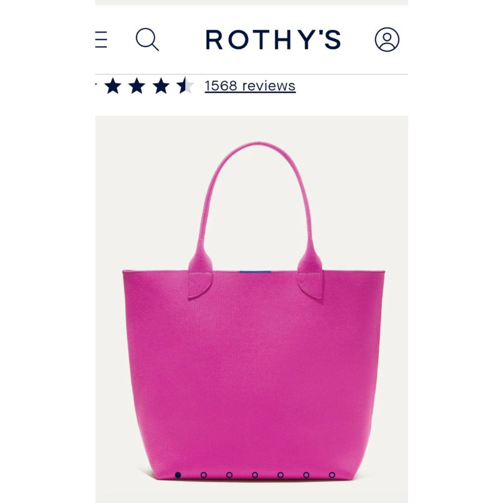 Rothy's Pink Lightweight Tote Bag